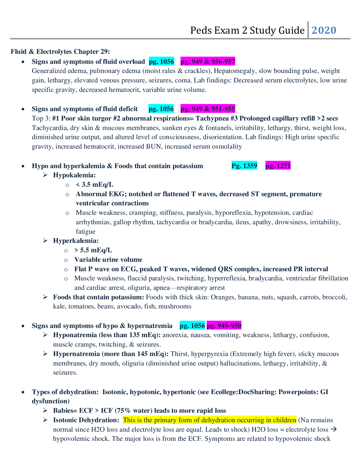 Preview of NR 328 Exam 2 Study Guide / NR328 Peds ATI Test (Latest): Pediatric Nursing: NR 328 Pediat